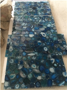 Blue Agate Backlit Tile Blue Backlit Semiprecious Stone Tile
