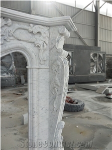 Carrara White Fireplace Marble Carrara Fireplace Mantel