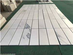 China Marble Shangrila White Floorting Tile Landscape White