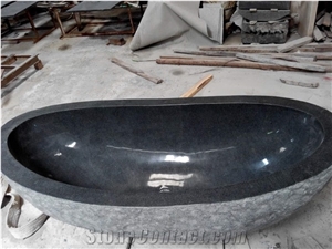 Grey Granite Vessel Bathtub Spa Stone Vessel Bathtub