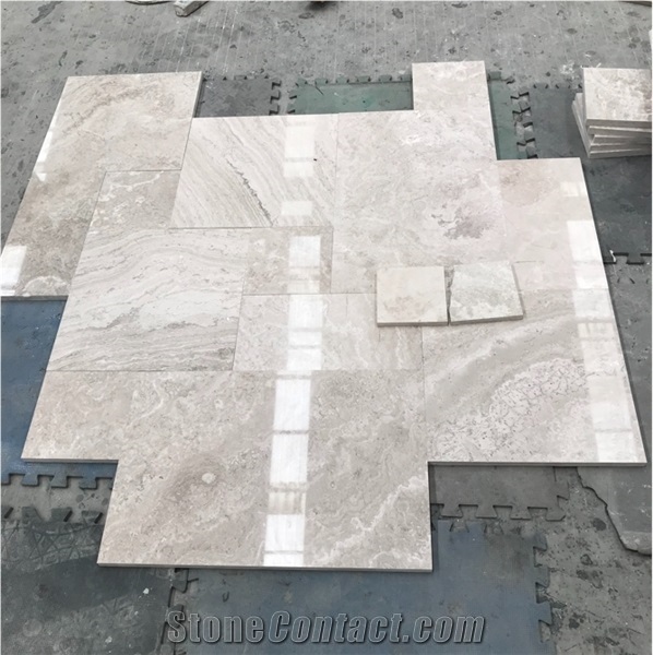 Marble White Wood French Pattern Wooden White Cross Cut Tile