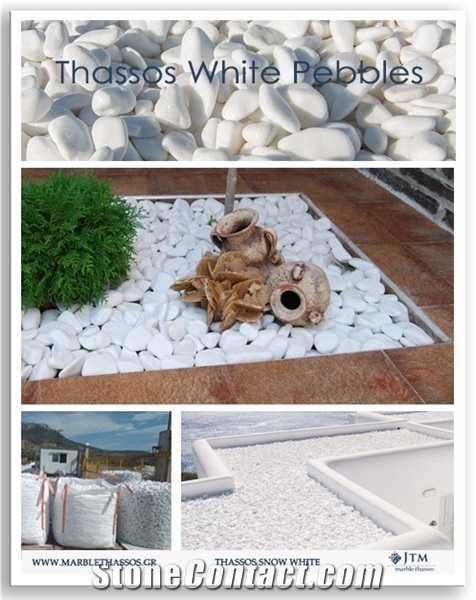 Thassos White Marble Pebbles