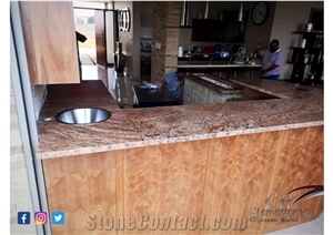 Africa Gold Granite Kitchen Countertop
