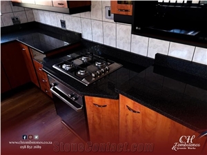 African Nero Assoluto Granite Kitchen Countertop