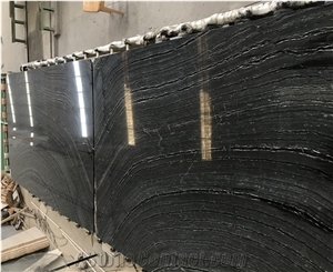 Bookmatched Black Forest Marble Slabs from China