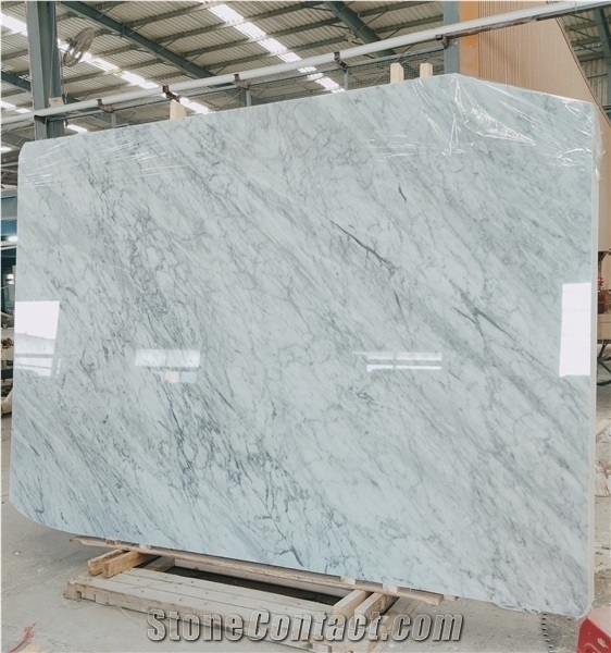 Classy Bianco Carrara White Marble Slabs & Tiles