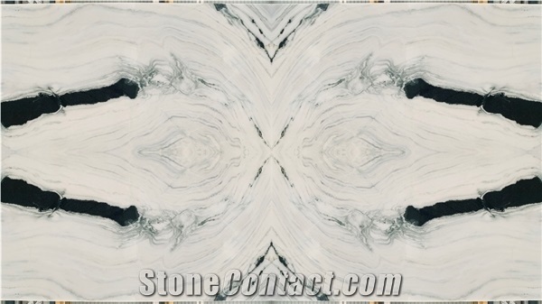 Hotel Project Marble Panda White Marble Book Match