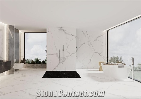 Silk White Stone Slabs for Wall Floor Tiles