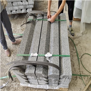Customize Welcomed Chinese Grey Granite Kerbstone Curved