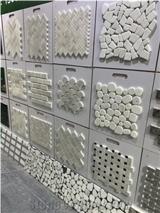 Danba White Marble Mosaic Tiles