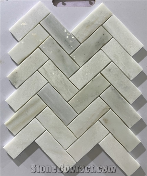 Danba White Marble Mosaic Tiles