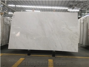 Factory Low Price Pure White Marble Slab Bianco Rhino