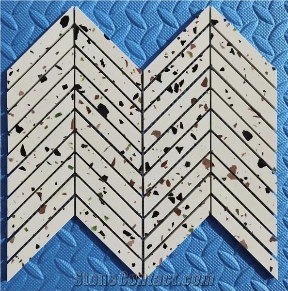 Mesh Mounted Terrazzo Mosaic Tile