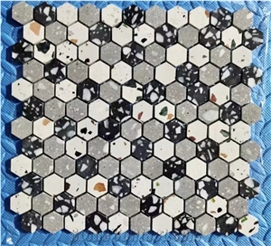 Mesh Mounted Terrazzo Mosaic Tile