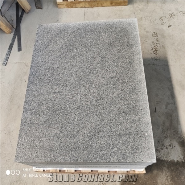 Natural Exterior Wall Stone Floor Tile Flamed G633 Granite