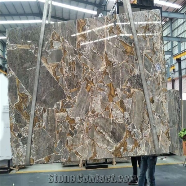 Natural Marble White Gold Fusion Marble Golden Marble