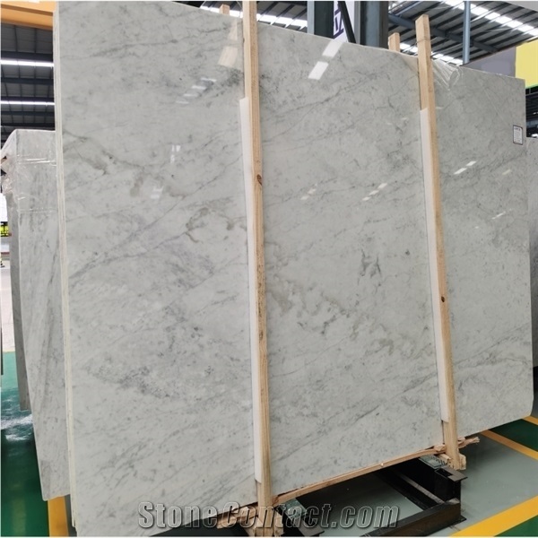 Natural Stone Italy Bianco White Carrara Marble Slabs