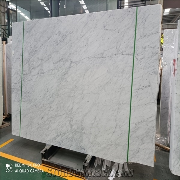 Natural Stone Polished Bianco Carrara White Marble Slab