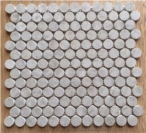 New Cinderella Gray Penny Round Mosaic Wall Tile