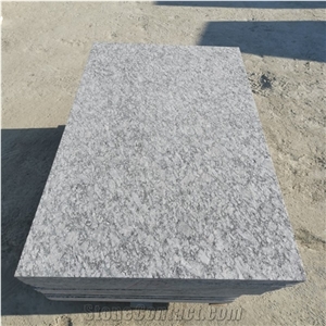 New Wave White/Spray White Granite Flamed Tiles