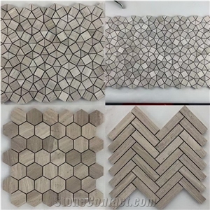White Wood Disney Mosaic Tiles