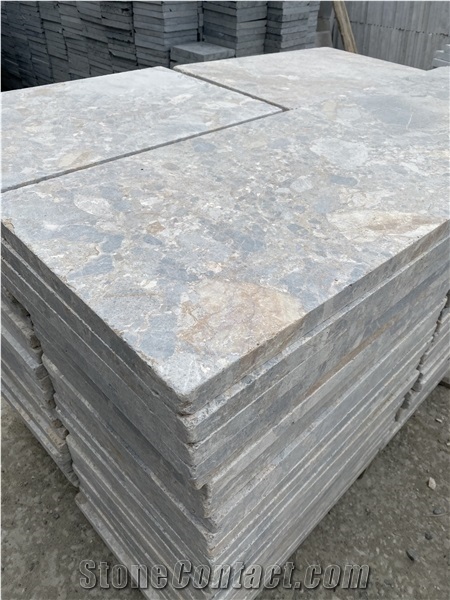 Regent Multi Grey Romano Sandblasted Marble Tiles