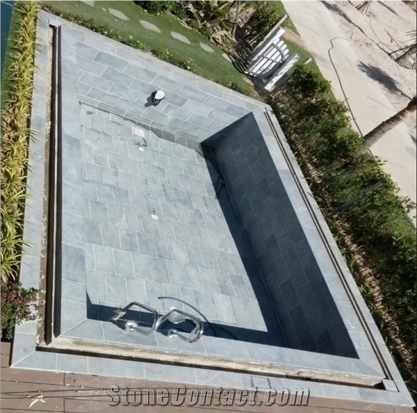 Vietnam Ynan Bluestone Pool Tiles Pavement, Coping Edge