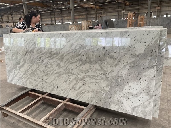 Andromeda White Granite Custom Kitchen Countertops