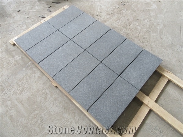 Australia Ken Black Granite Flamed Pavers Tiles