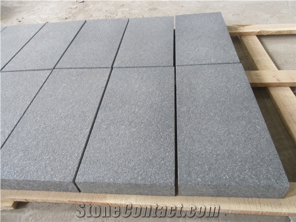 Australia Ken Black Granite Flamed Pavers Tiles