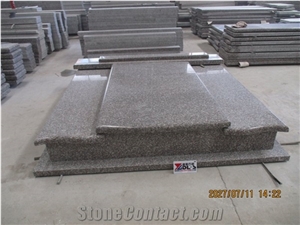 Brown Star Granite Western Style Custom Grave Tombstones