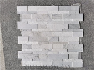 Carrara Marble 3d Wall Stone Cladding Stacked Veneer Ledge