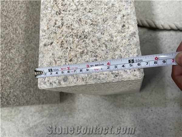 Chinese Beige Granite,Bush-Hammered Kerbstone&Curbstone