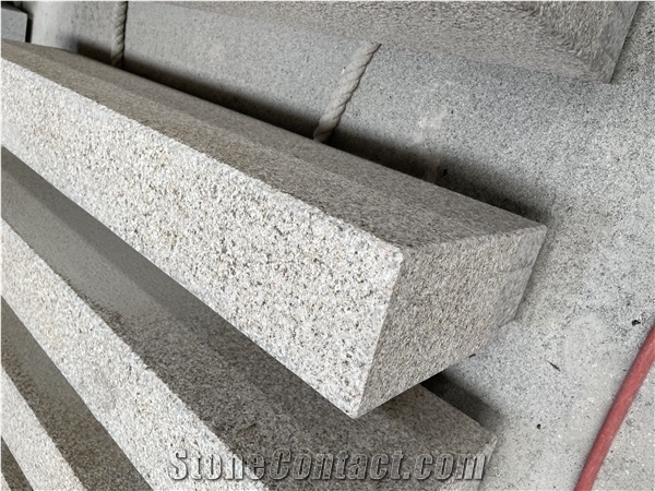 Chinese Beige Granite,Bush-Hammered Kerbstone&Curbstone