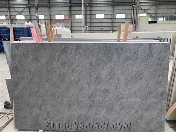 Engineered Concrete Grey Quartz Stone Countertop Slabs