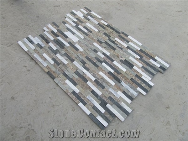 Four Color Cultured Natural Stacked Stone Wall Cladding
