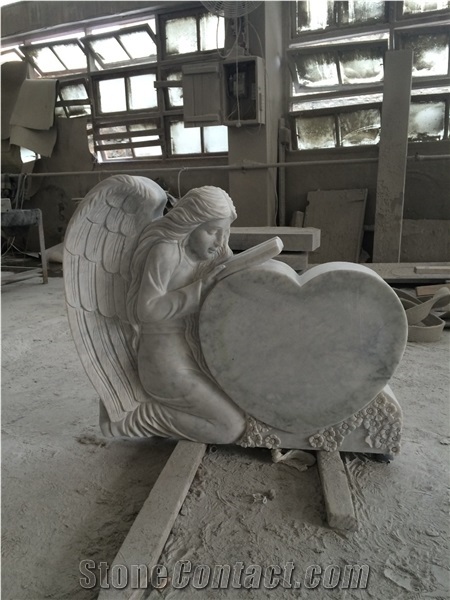 Heart Shaped&Weeping Angel Cemetery Monuments,Tombstone Design