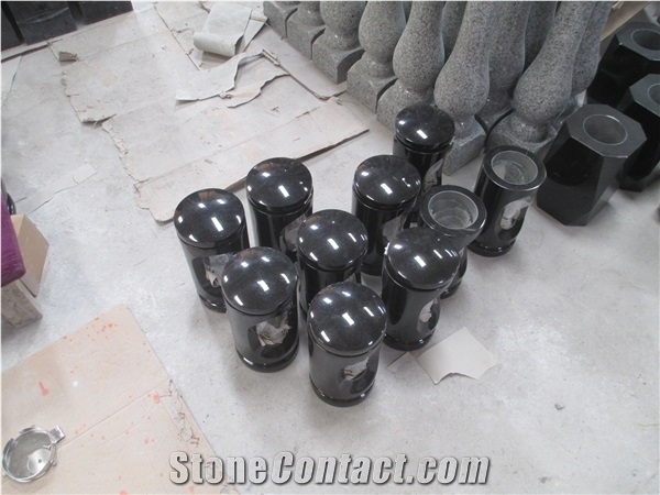 Indian Black Granite Lanterns,Monumental Vases&Accessories