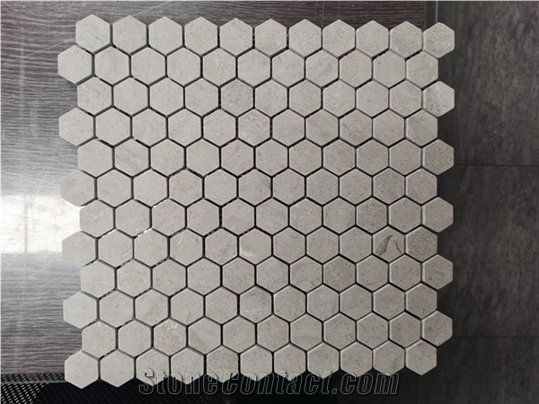 New Cinderella Grey Marble Wall Hexagon Mosaic Tiles