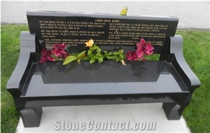 Shanxi Black Bench,Absolute Black Monumental&Cemetery Bench