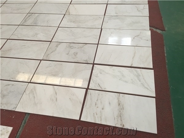 Stock Honed Arabescato Venato White Marble Walling Tile