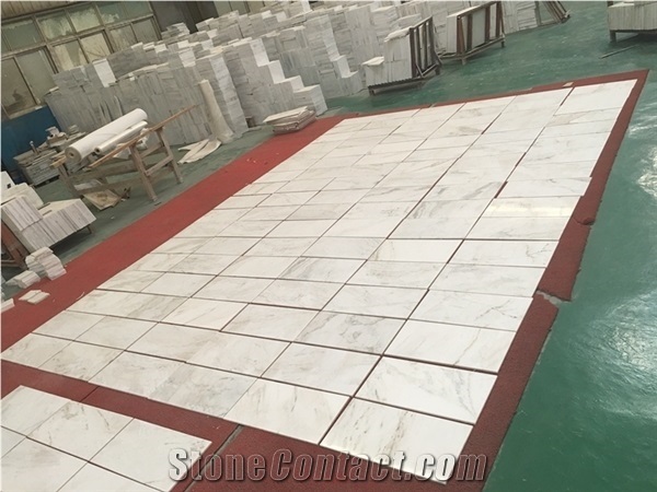 Stock Honed Arabescato Venato White Marble Walling Tile