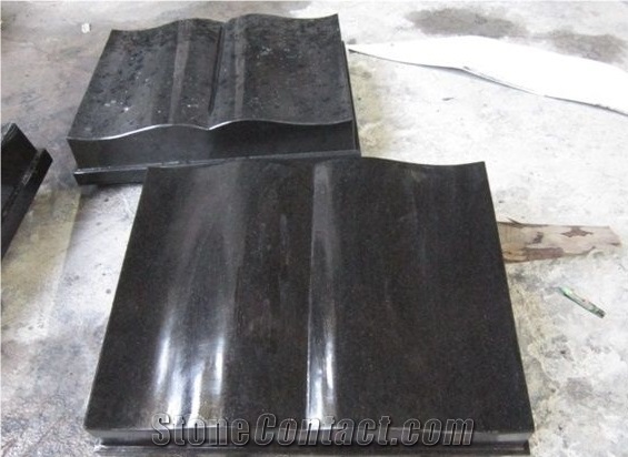 Absolute Black Granite Book Shape Tomstone Funeral Acessorie