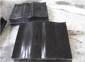 Absolute Black Granite Book Shape Tomstone Funeral Acessorie