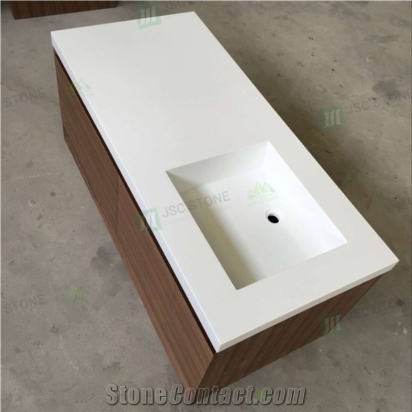 Acrylic Solid Surface Quartz Sink For Countertop Vanity Top