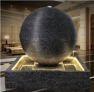 Black Granite Sphere Fountain Stone Granite Ball Fountain