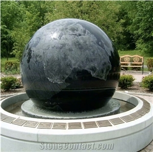 Black Granite Sphere Fountain Stone Granite Ball Fountain