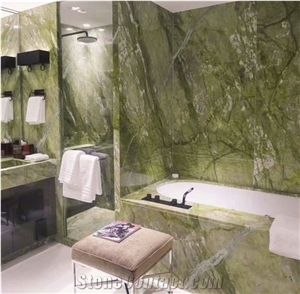 China Verde Ming Green Dandong Green Marble Slabs Tiles Tops
