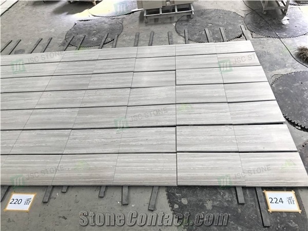 China Wooden White Marble Tiles for Wall Decoration