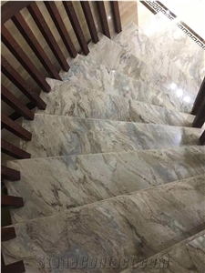 Chinese Palissandro White Brown Marble Polished Slabs/ Tiles